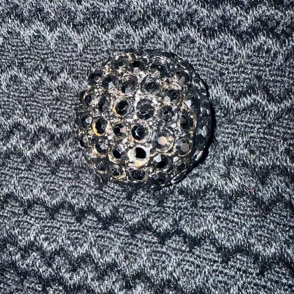 Zimmerman’s Vintage 50s 60s Black Woven Wool Coat Brown Mink Fur Collar Medium - Picture 7 of 12